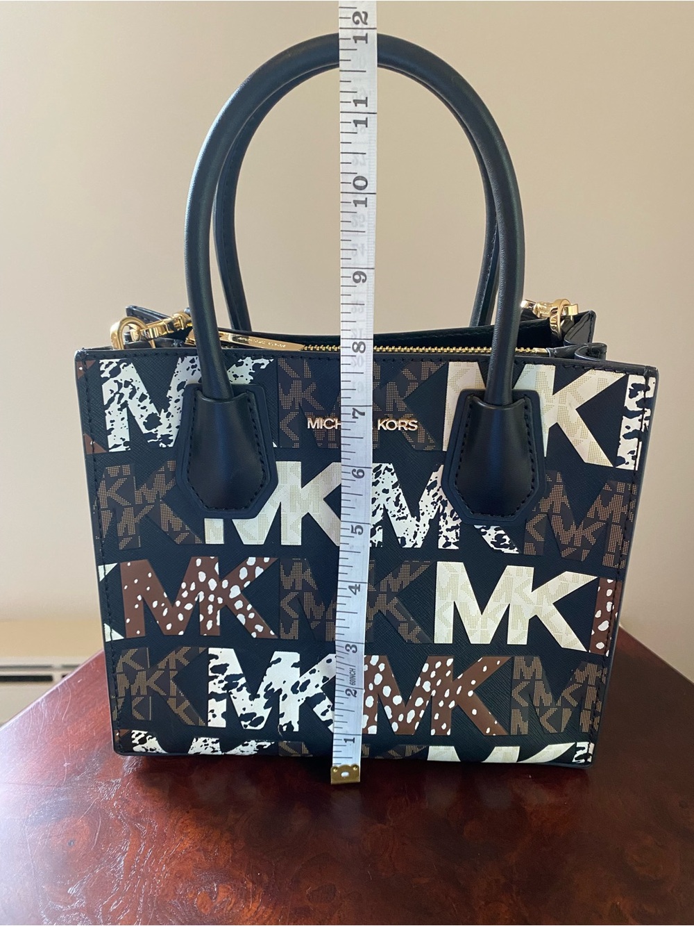 Michael Kors Mercer MK Logo Small Satchel with Crossbody Strap - Picture 4 of 12